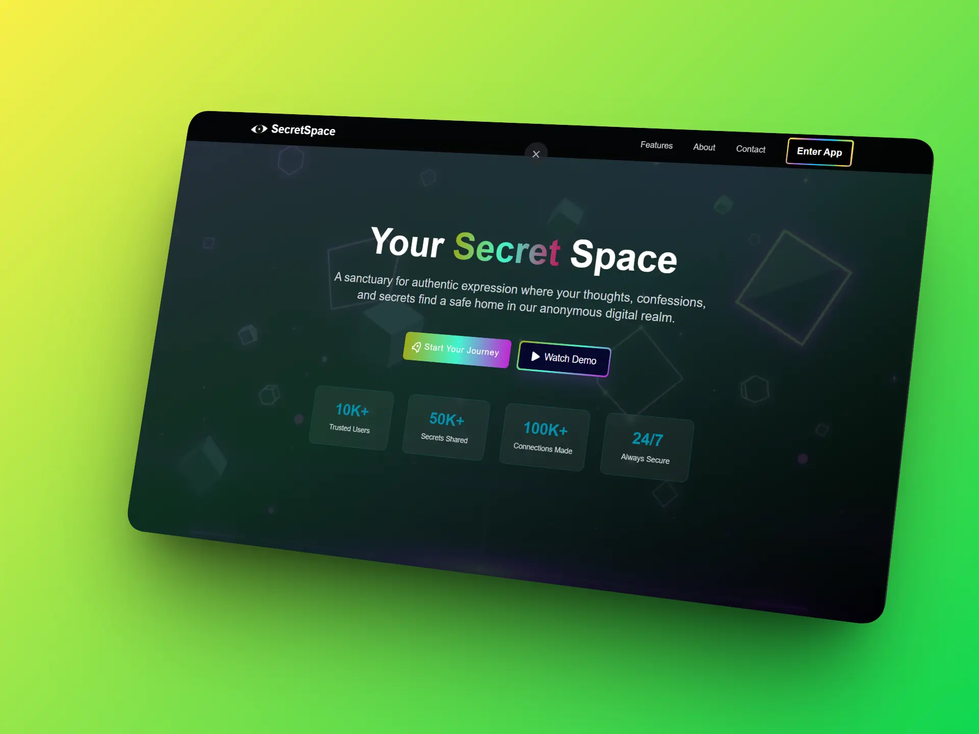 SecretSpace project screenshot