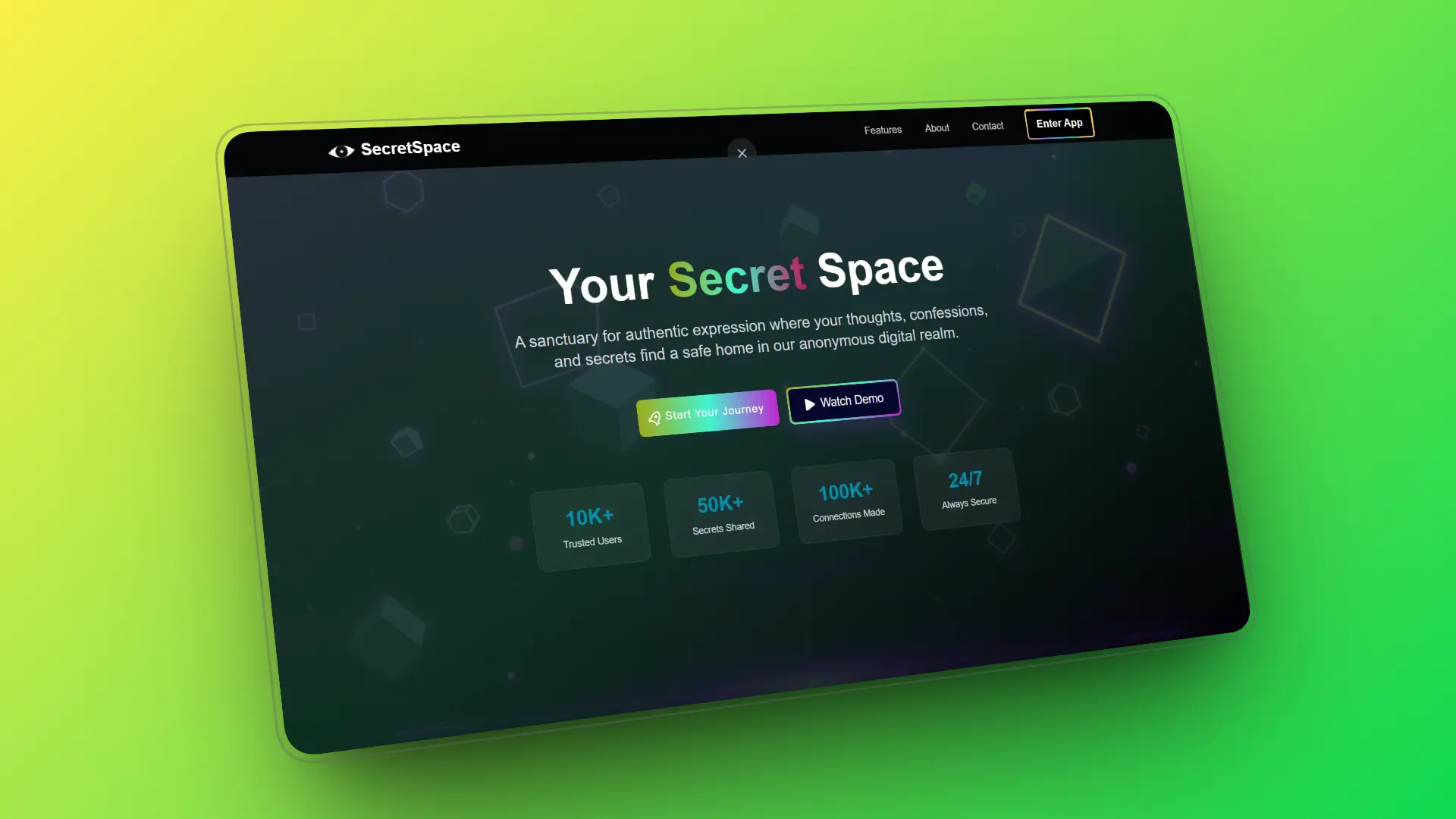 SecretSpace project screenshot